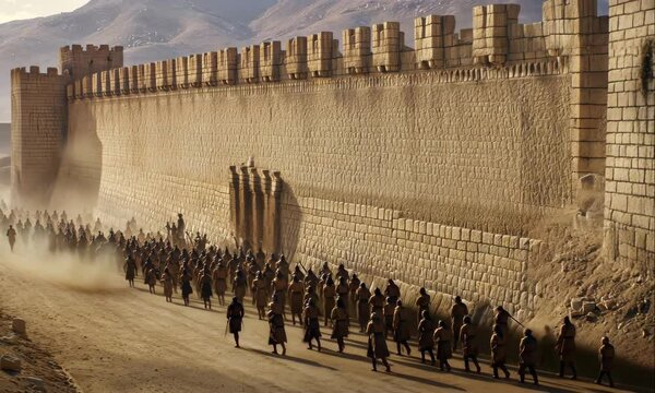 The Israelite Army Surrounded the Walls of Jericho