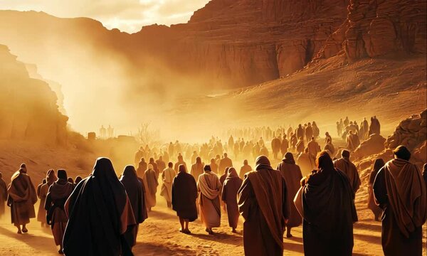God Guides the Israelites to Walk Through the Wilderness Path