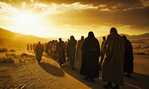 God Guides the Israelites to Walk Through the Wilderness Path