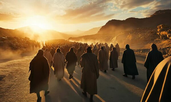 God Guides the Israelites to Walk Through the Wilderness Path