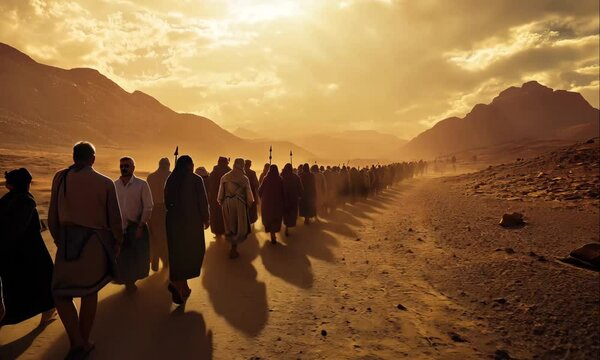 God Guides the Israelites to Walk Through the Wilderness Path