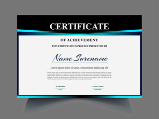 Professional unique modern Certificate design template