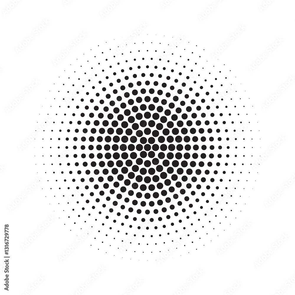 Aufkleber burst halftone light effect. glowing light burst. abstract grunge halftone dots background. vector i