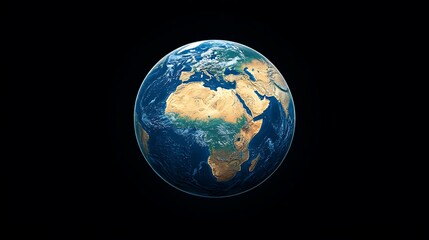 Earth from Space: A Detailed Digital Render AI Generated