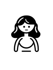 Creative vector illustration of a minimalistic woman figure with smooth lines and a modern design aesthetic