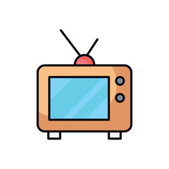 Television stock illustration