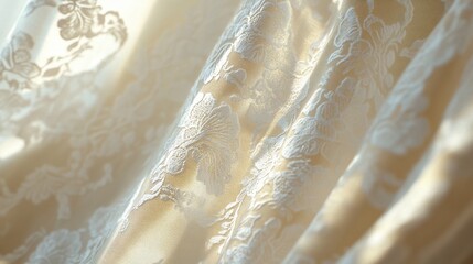 Obraz premium Floral pattern with soft, draped fabric folds and gentle sunlight illumination