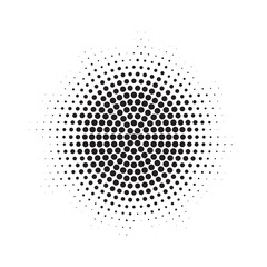 Burst Halftone light effect. Glowing light burst. abstract grunge halftone dots background. Vector illustration.