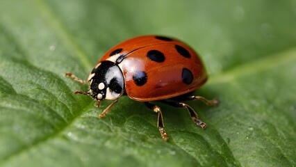 Fototapeta premium ladybird on a leaf