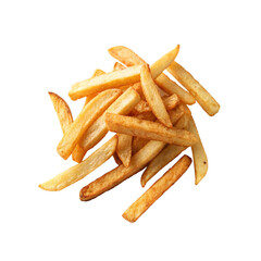 french fries on white background