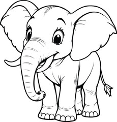 Obraz premium baby elephant cartoon