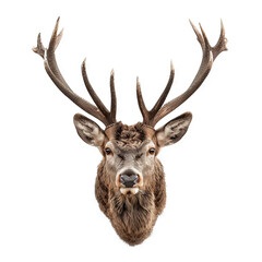 Majestic Stag Head: A Close-Up Portrait of a Red Deer