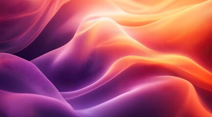 Obraz premium A rich and elegant abstract background with a warm, glowing gradient of sunset-inspired hues. The soft, fabric-like texture is enhanced by a subtle grain effect, giving the image a cozy yet