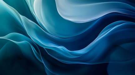 Fototapeta premium A moody and elegant abstract background with a deep color gradient transitioning from rich blues to glowing teals and greens. The smooth, slightly grainy texture adds an atmospheric touch, evoking