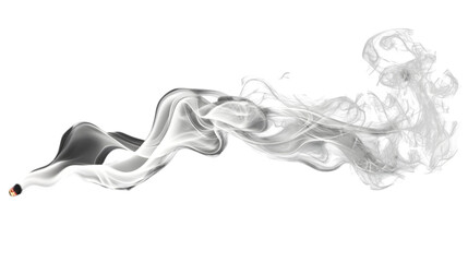 Fototapeta premium White Smoke Streams, Swirling, Isolated