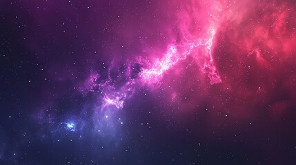 Abstract nebula with pink and purple colors in a dark space.