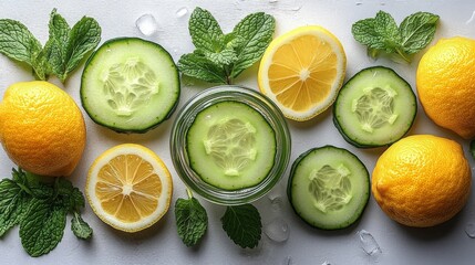 Refreshing Cucumber Lemon Mint Drink