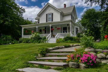 Sunny day highlighting patriotic flag colors  
