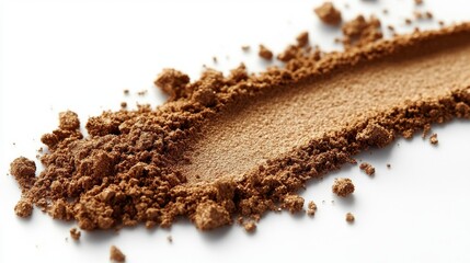 Brown Powder Makeup on White Background