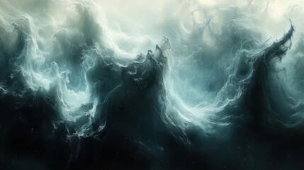 Abstract Dark Teal Water Splash Background