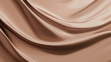 Smooth, draped fabric in a warm beige tone offers a luxurious, sophisticated background for fashion or beauty visuals. Beige fabric flows gracefully for a luxurious and elegant abstract design
