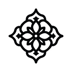 Elegant Islamic Ornament Vector with Arabic Geometric and Decorative Design-140