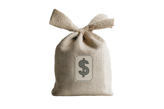 Geldsack mit Dollarzeichen – PNG mit transparentem Hintergrund

