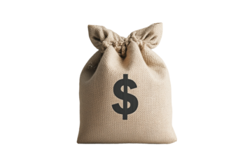 Geldsack mit Dollarzeichen – PNG mit transparentem Hintergrund

