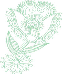 Obraz premium Beautiful flower art and mandala vector design