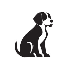 Sitting Beagle Dog puppy vector