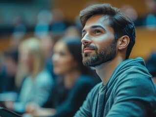 Stock market enthusiasts attending investment seminars to learn about trading strategies, Investment Seminars, Educational and informative