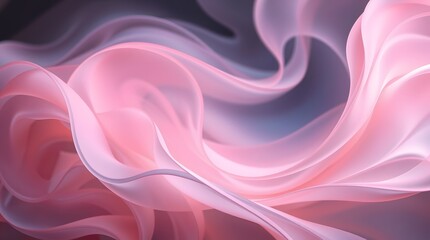 Fototapeta premium Soft and smooth abstract fabric flowing in pink and purple shades, creating a beautiful, dreamy, and fluid texture that evokes feelings of elegance and tranquility
