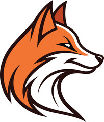 Obraz premium Stylized Fox Head Logo Illustration EPS Download