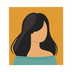vector illustration of a girl,avatar profile of a girl 