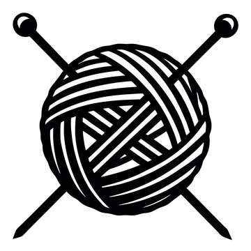 recommend clip art: Knitting needles and yarn silhouette.