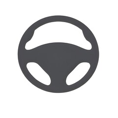 Minimalistic Steering Wheel Icon &ndash; Automotive Symbol of Control and Direction