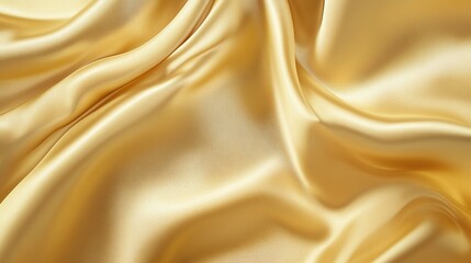 Obraz premium Elegant Gray-Gold Abstract Background with Soft Pale Yellow Silk Satin Fabric, Luxurious and Shimmering for Birthday Celebration Design