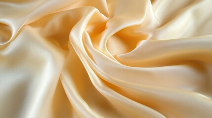 Obraz premium Elegant Gray-Gold Abstract Background with Soft Pale Yellow Silk Satin Fabric, Luxurious and Shimmering for Birthday Celebration Design