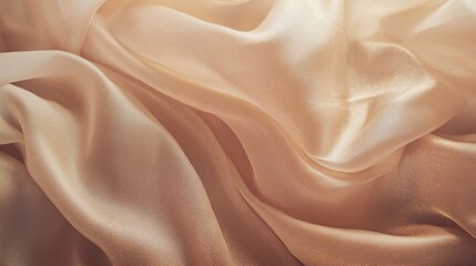 Obraz premium Elegant Gray-Gold Abstract Background with Soft Pale Yellow Silk Satin Fabric, Luxurious and Shimmering for Birthday Celebration Design
