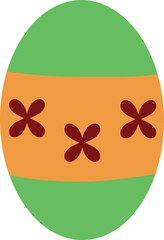  A beautifully decorated Easter egg with intricate patterns and vibrant colors, perfect for holiday designs, greeting cards, and festive projects. High-quality vector illustration for stock use.
