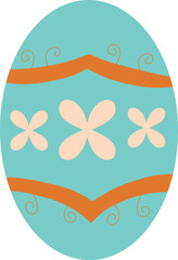  A beautifully decorated Easter egg with intricate patterns and vibrant colors, perfect for holiday designs, greeting cards, and festive projects. High-quality vector illustration for stock use.