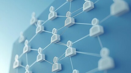Human resource management employees recruitment process User connection network illustration.