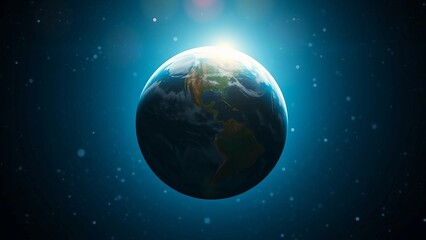 Obraz premium Idea of Earth in vastness of space emphasizing its position and significance as a delicate blue sanc