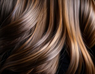 Fototapeta premium Generated image A beautiful representation of the balayage technique, highlighting natural gradients in hair.