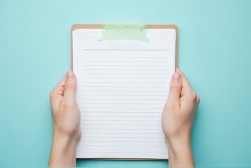 Obraz premium Blank paper writing pad minimalist inspiration for home office