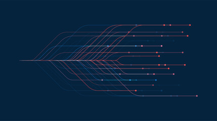 Big data visualization. Social network, financial analysis of complex databases. Data mining. Vector technology background. Information analytics concept.