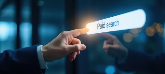 Exploring paid search strategies in digital marketing office image