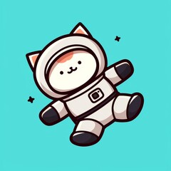 Cute Cat in Space Suit (2)