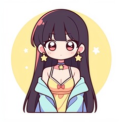 Cute Anime Girl Portrait (1)