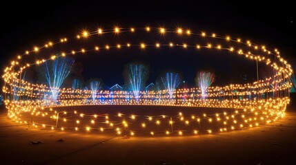 display circle of christmas lights